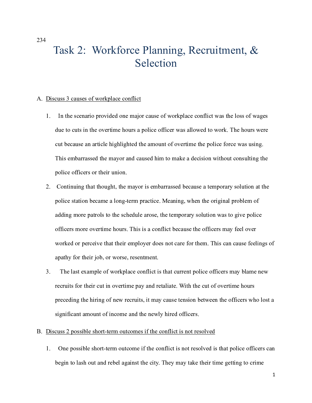 Preview image of Workforce Planning Task 2 Template.docx_1  234 Task 2:  Workforce Planning, Recruitment, & document